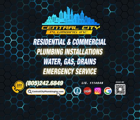 Central City Plumbing Inc. – Plomería de Emergencia y Reparación de Tuberías en la Ciudad